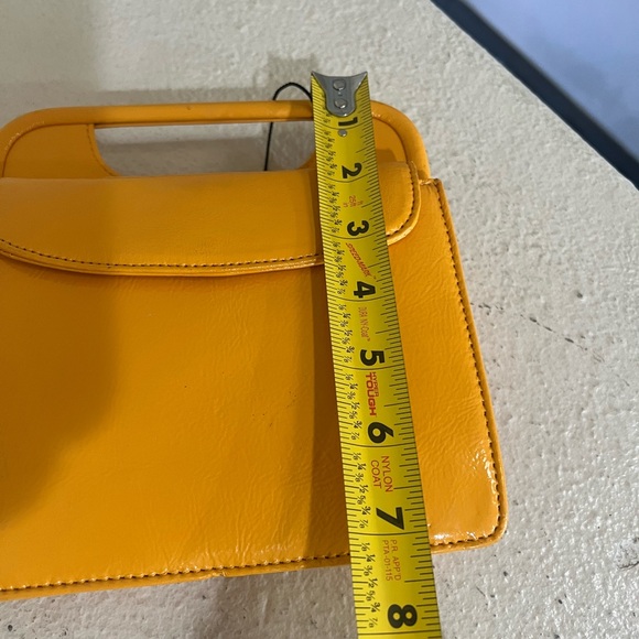 - Hobo International Farrah Yellow Leather Top Handle Mini Purse Clutch Bag - Picture 12 of 12